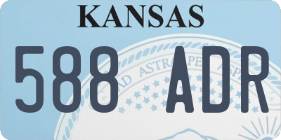 KS license plate 588ADR