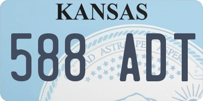 KS license plate 588ADT