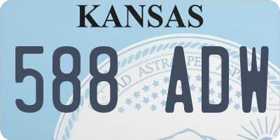 KS license plate 588ADW