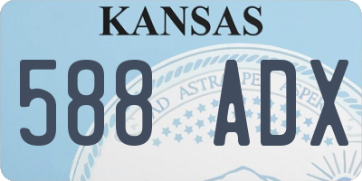 KS license plate 588ADX