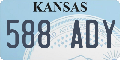 KS license plate 588ADY