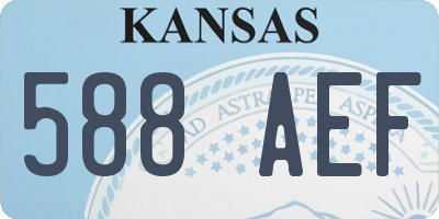 KS license plate 588AEF