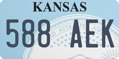 KS license plate 588AEK