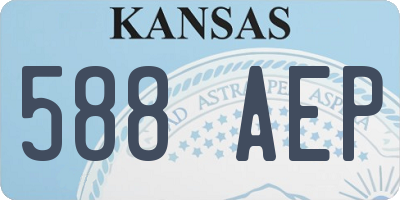 KS license plate 588AEP