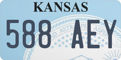 KS license plate 588AEY