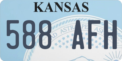 KS license plate 588AFH