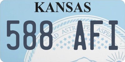 KS license plate 588AFI