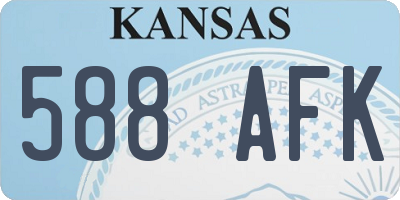 KS license plate 588AFK