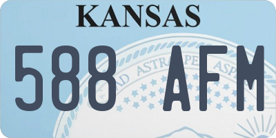 KS license plate 588AFM