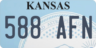KS license plate 588AFN