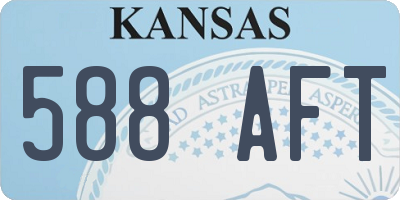 KS license plate 588AFT