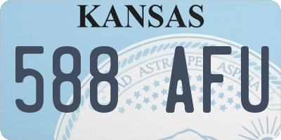 KS license plate 588AFU