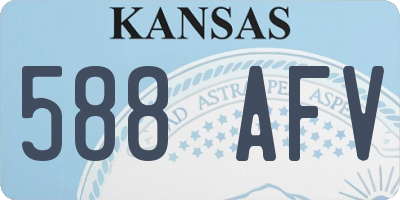 KS license plate 588AFV