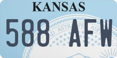 KS license plate 588AFW
