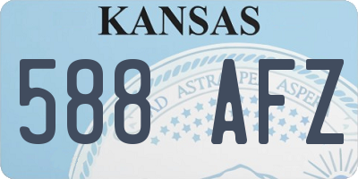 KS license plate 588AFZ