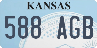 KS license plate 588AGB