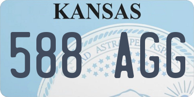 KS license plate 588AGG