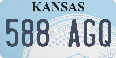KS license plate 588AGQ