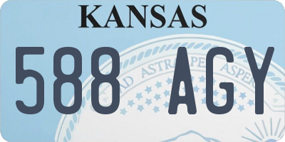 KS license plate 588AGY