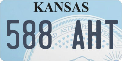 KS license plate 588AHT