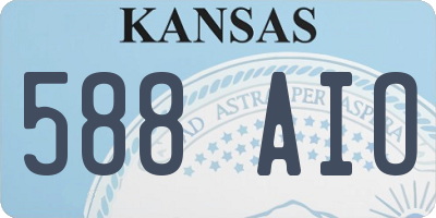 KS license plate 588AIO