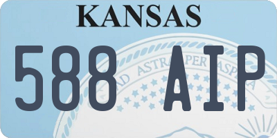 KS license plate 588AIP