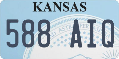 KS license plate 588AIQ
