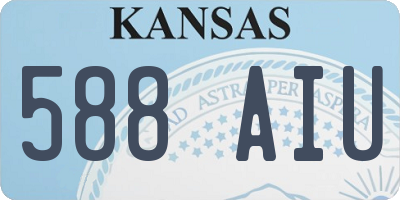 KS license plate 588AIU