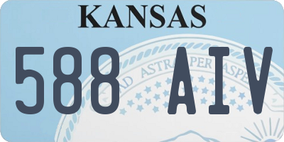 KS license plate 588AIV