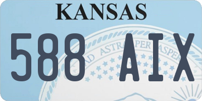 KS license plate 588AIX