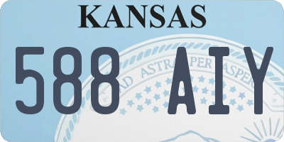 KS license plate 588AIY