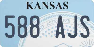 KS license plate 588AJS