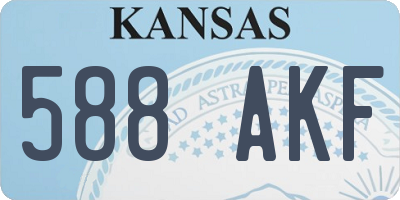 KS license plate 588AKF