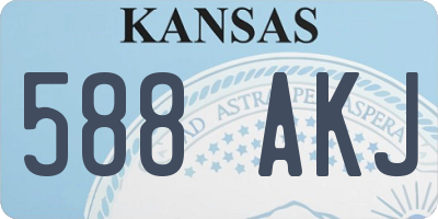 KS license plate 588AKJ
