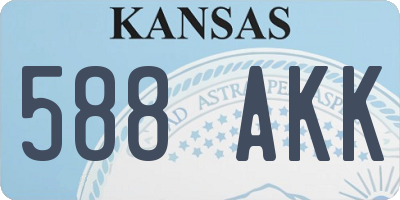 KS license plate 588AKK