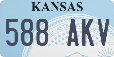 KS license plate 588AKV
