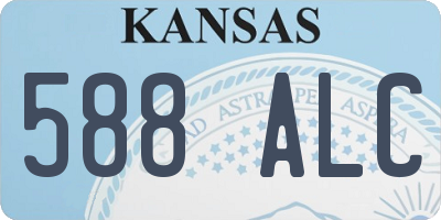 KS license plate 588ALC