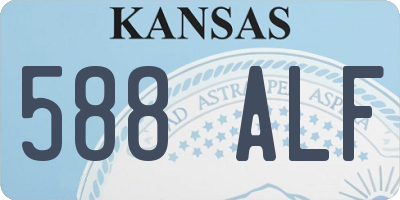 KS license plate 588ALF