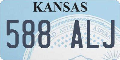 KS license plate 588ALJ