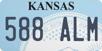 KS license plate 588ALM