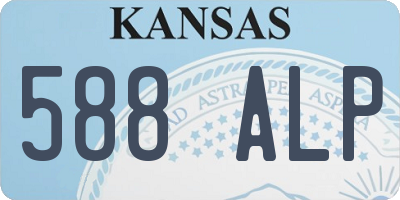 KS license plate 588ALP