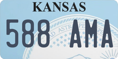 KS license plate 588AMA