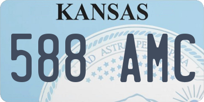 KS license plate 588AMC