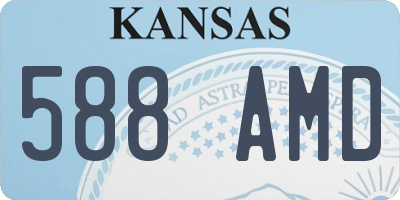 KS license plate 588AMD