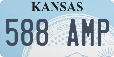 KS license plate 588AMP