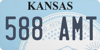 KS license plate 588AMT