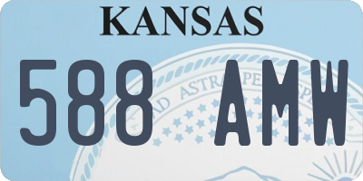KS license plate 588AMW