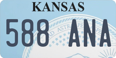 KS license plate 588ANA