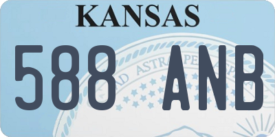KS license plate 588ANB