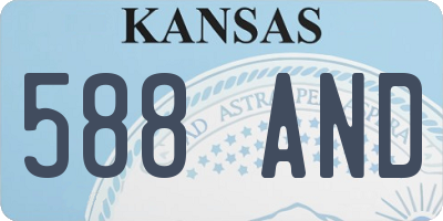 KS license plate 588AND